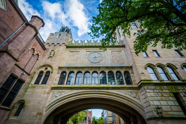 The High Street Arch, at Yale University, in New Haven, Connecti — Stock Photo, Image