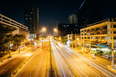 Gece, Thanon Si Ayutthaya Bangkok, Tayland.