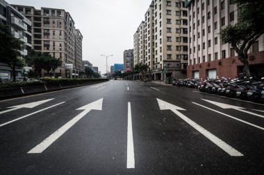 Sokak Datong bölgesinde, Taipei, Tayvan.