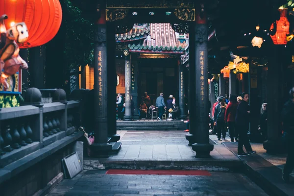 Koridor Longshan Tapınağı, Wanhua District, Taipei içinde — Stok fotoğraf
