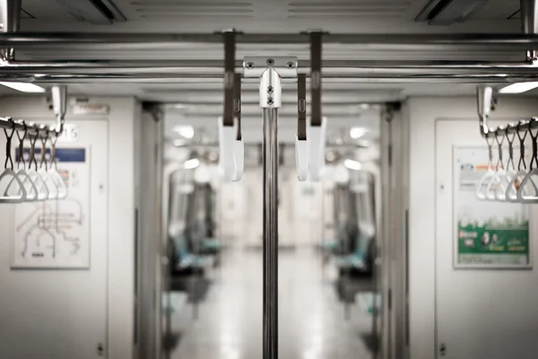 O interior de um trem MRT em Taipei, Taiwan . — Fotografia de Stock