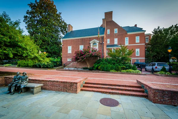 De advocaten Mall en het huis van de regering, in Annapolis, Maryland. — Stockfoto