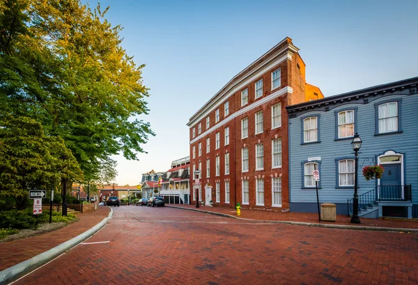 Bâtiments historiques le long du State Circle, dans le centre-ville d'Annapolis, Ma — Photo