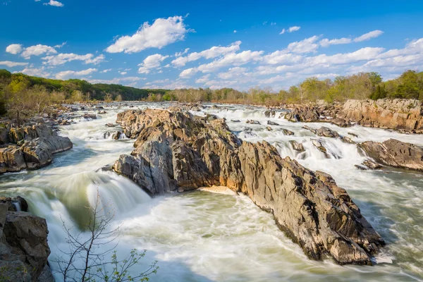 Rápidos en el río Potomac en Great Falls Park, Virginia . — Foto de Stock