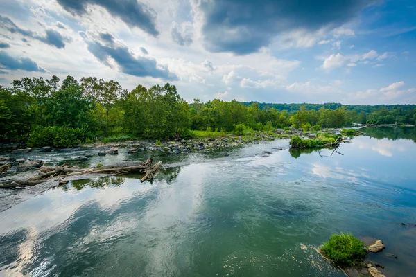 Widok na rzekę Potomak w Great Falls, Chesapeake & Ohio Cana — Zdjęcie stockowe