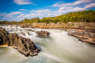 great falls Park potomac Nehri Rapids'de uzun pozlama