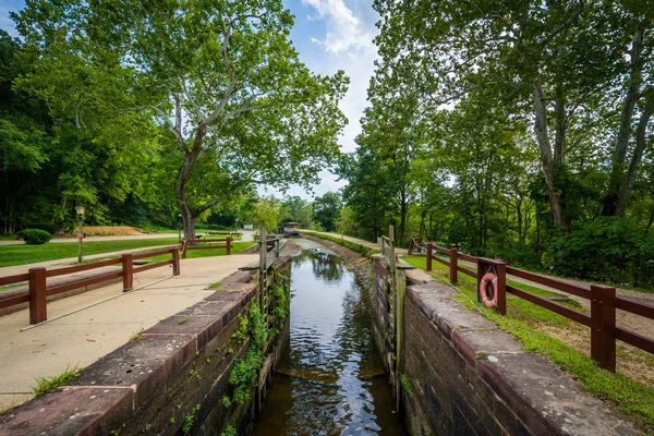 Den C & O Canal, på Chesapeake & Ohio kanalen National historiska — Stockfoto