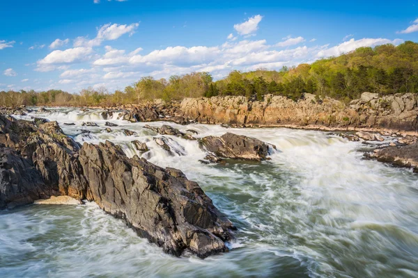 Rapids in the Potomac River at Great Falls Park, Virginia. — Stock Photo, Image