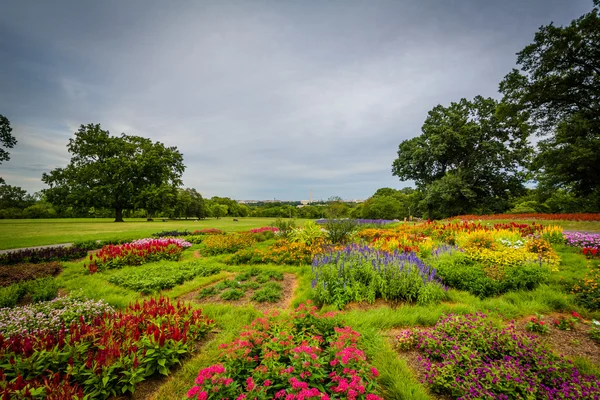 Gardens at the Netherlands Carillon, in Arlington, Virginia. — Stock Photo, Image