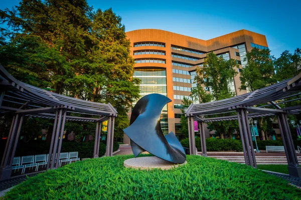 Escultura y edificio moderno en Crystal City, Arlington, Virgi —  Fotos de Stock