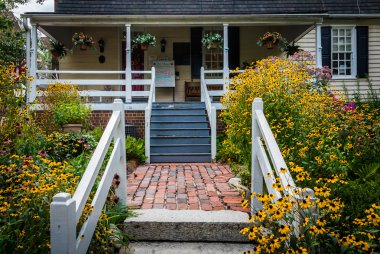 Bahçe ve ev eski kasaba Alexandria, Virginia.