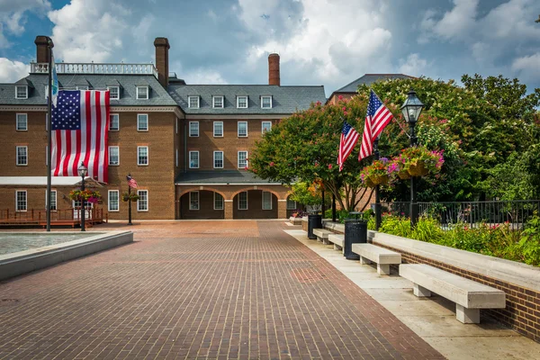 Torget och stadshuset, i gamla stan, Alexandria, Virginia. — Stockfoto