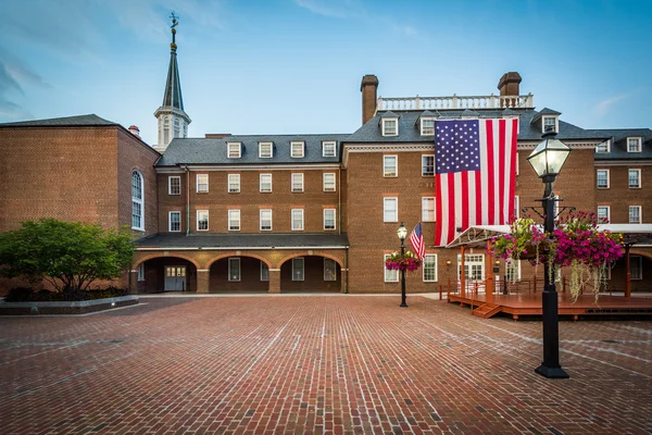 Piac tér és a városháza, Old Town, Alexandria, Virginia. — Stock Fotó