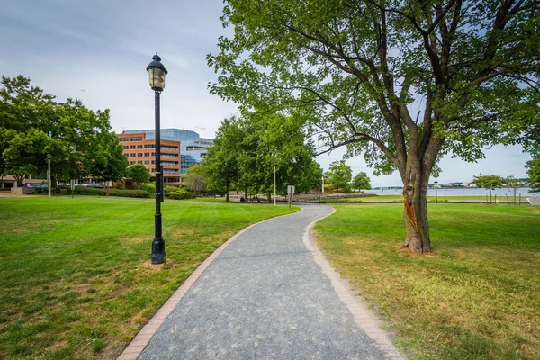 Sökvägen på Rivergate City Park, i Alexandria, Virginia. — Stockfoto