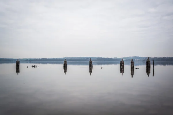 Kazıklara Potomac Nehri'nde, Alexandria, Virginia. — Stok fotoğraf