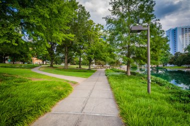 Marshall Park, şehir dışına Charlotte, Kuzey Carolina'da yürüyüş yolları.