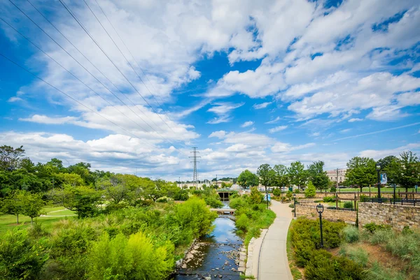 Vue de la Little Sugar Creek Greenway et du parc Elizabeth, à E — Photo