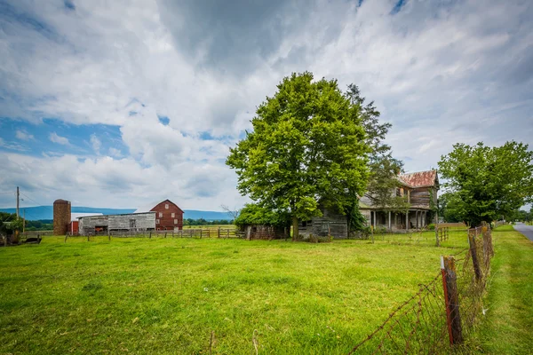 Farma v Elktonu v Shenandoah Valley Virginia. — Stock fotografie