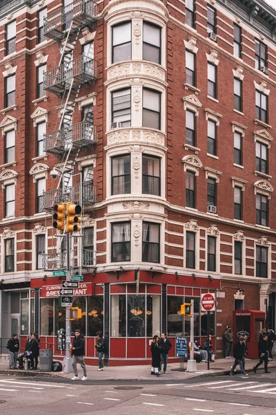 Arquitetura Histórica Lower East Side Manhattan Nova York — Fotografia de Stock