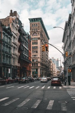 Soho, Manhattan, New York 'ta Broome Caddesi boyunca tarihi mimari
