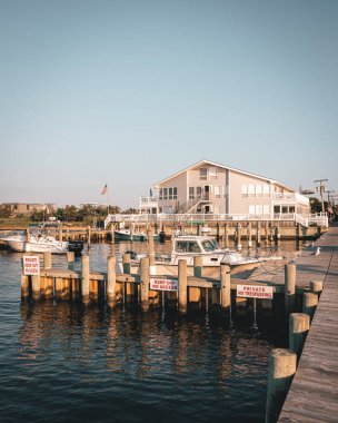 Kismet, Fire Island, New York 'ta bir marina.