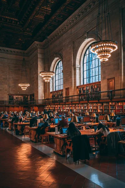 Rose Reading Room New Yorks Stadsbibliotek Midtown Manhattan New York — Stockfoto