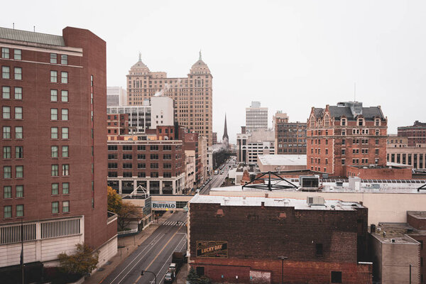 Cityscape view of downtown Buffalo, New York