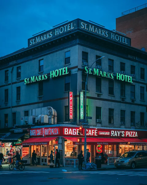 Marks Hotel Notte Nell East Village Manhattan New York — Foto Stock