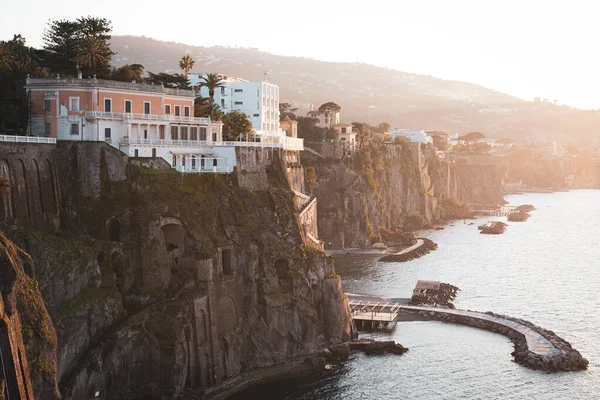 Uitzicht Kliffen Langs Zee Sorrento Campanië Italië — Stockfoto