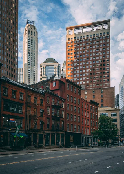 Edifícios Water Street Distrito Financeiro Manhattan Nova Iorque — Fotografia de Stock