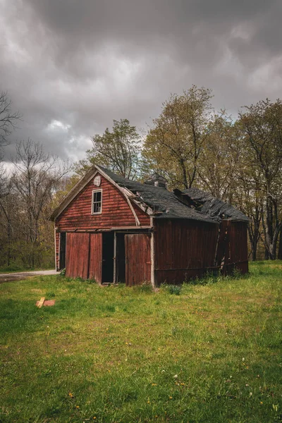 Eski Ahşap Bir Ahır Delaware Geçidi New Jersey — Stok fotoğraf