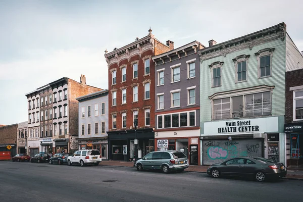 Edificios Main Street Centro Poughkeepsie Nueva York — Foto de Stock