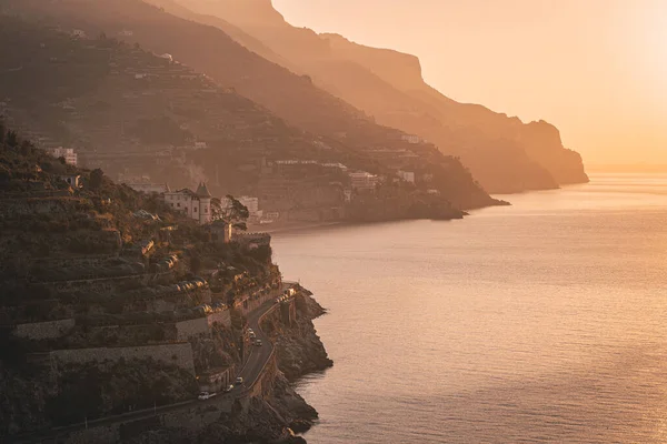 View Mountains Meeting Sea Amalfi Coast Campania Italy — Stock Photo, Image