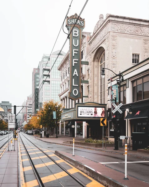 Znak Teatru Sheas Buffalo Centrum Buffalo Nowy Jork — Zdjęcie stockowe