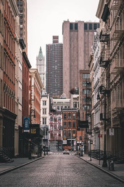 Cena Rua Com Arquitetura Soho Manhattan Nova York — Fotografia de Stock