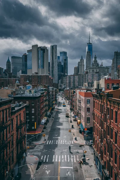 Cityscape View Manhattan Bridge Chinatown Manhattan New York — стокове фото