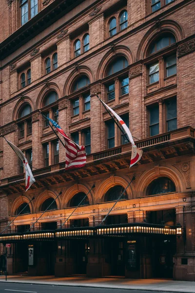Carnegie Hall Architecture Midtown Manhattan Nueva York — Foto de Stock