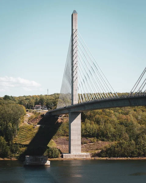 Penobscot Narrows Bridge Stockton Джерела Maine — стокове фото