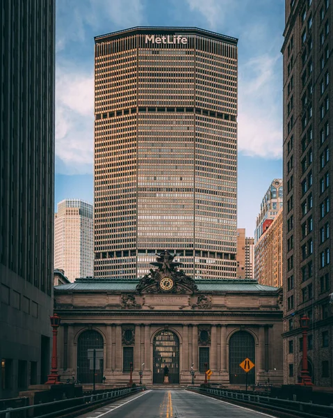 Дорога Grand Central Terminal Здание Metlife Заднем Плане Манхэттен Нью — стоковое фото