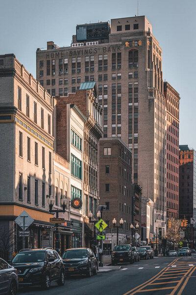 Street scene in downtown Albany, New York