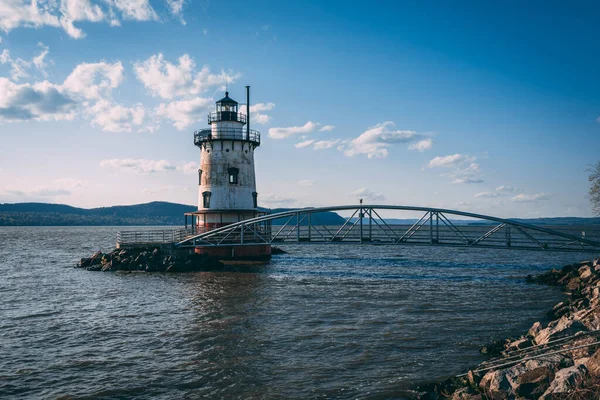 Phare Sleepy Hollow Sur Rivière Hudson Tarrytown New York — Photo