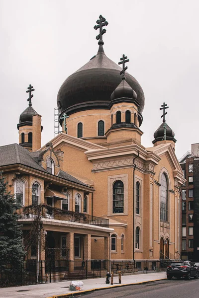 Russian Orthodox Cathedral Transfiguration Our Lord Greenpoint Brooklyn New York — Stock Photo, Image