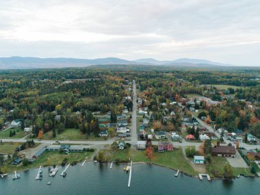 Rangeley, Maine 'in havadan görüntüsü