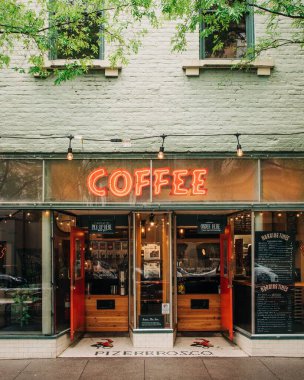 Raleigh, Kuzey Carolina 'da bir kahve dükkanı.