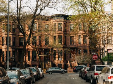 Brownstones in Park Slope, Brooklyn, New York City clipart