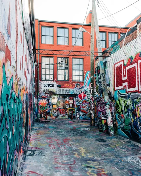 Graffiti Alley Nádraží North Baltimore Maryland — Stock fotografie