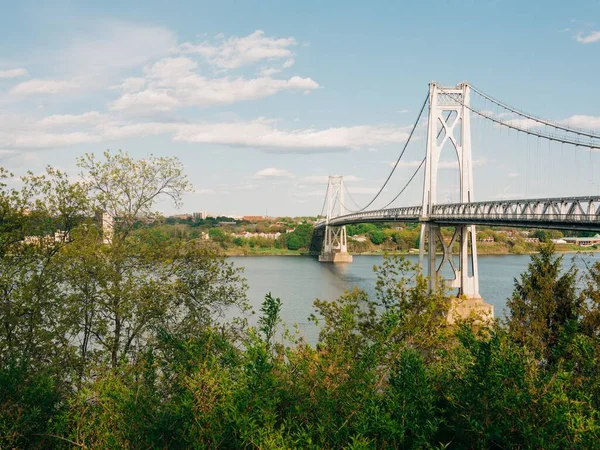 Mid Hudson Bridge Hudson River Poughkeepsie Hudson Valley New York — Foto Stock