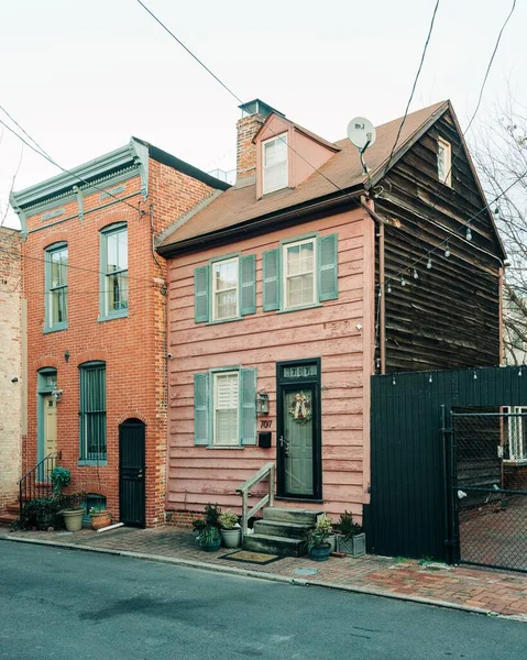 Casas Adosadas Fells Point Baltimore Maryland — Foto de Stock