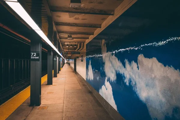 Улица Станции Метро Верхнем Вест Сайде Манхэттен Нью Йорк — стоковое фото