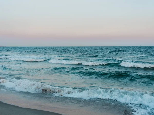 Ondas Oceano Atlântico Nos Rockaways Queens Nova Iorque — Fotografia de Stock